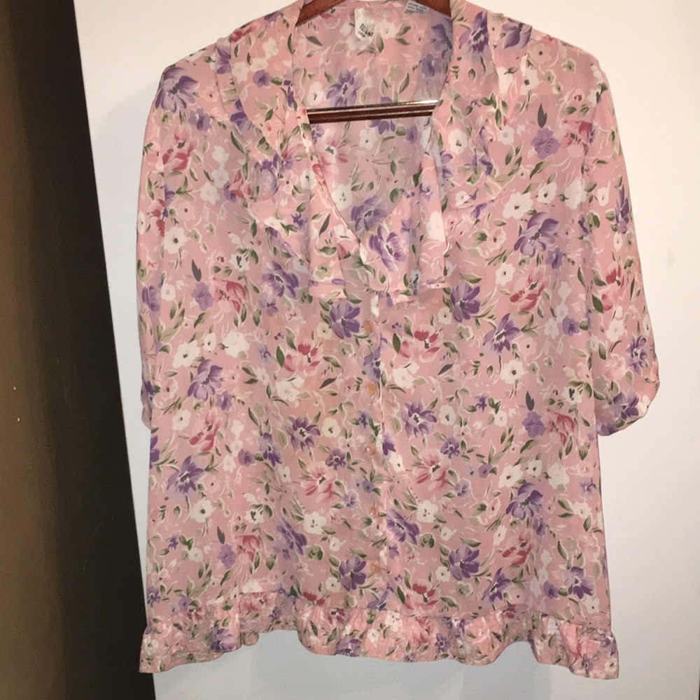 Ladies Plus Size Pleated Full Floral Skirt Set